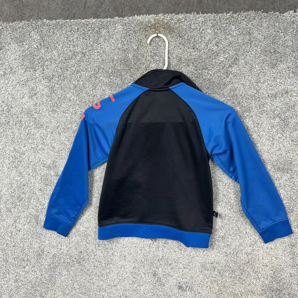 Jordan Track Jacket Kids 6X/7 Black Colorblock Full Zip Basketball Athleisure